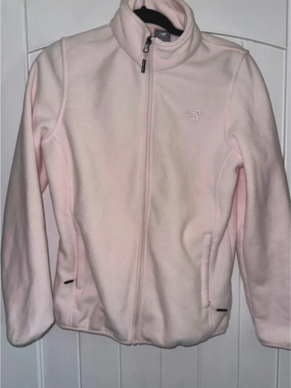 New Balance Light Pink Full-Zip Kids Fleece Jacket